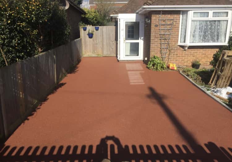 This is a photo of a new Resin bound installed in a drive carried out in a district of Oldham. All works done by Oldham Resin Driveways
